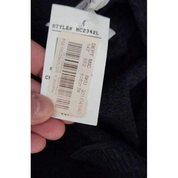 Exclusively Misook Cardigan Sweater Womens S Heathered Gray Button Collared NWT - Picture 8 of 11